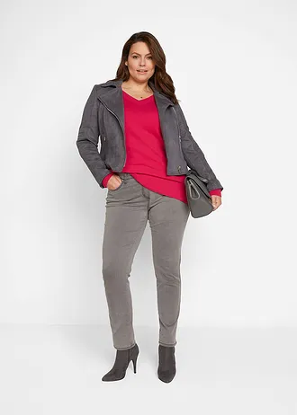 Dlouhý svetr, barva: granátově červená