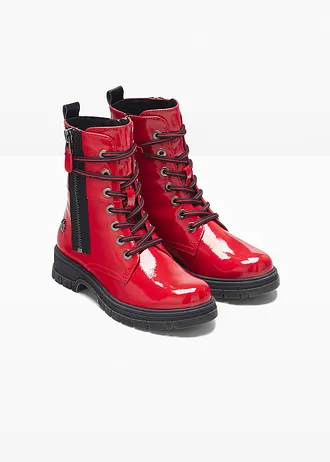 Šněrovací kotníková obuv značky Marco Tozzi by Guido Maria Kretschmer • červená • bonprix obchod