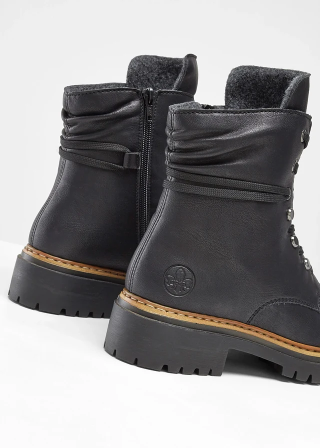 Veterboots van Rieker, Kleur: zwart
