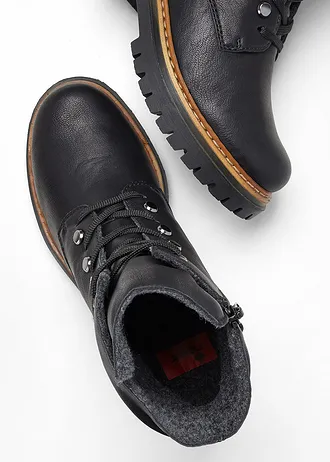 Boots à lacets Rieker fourrées et confortables • noir • Boutique bonprix