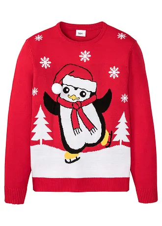 Trui met kerstmotief • rood • bonprix online shop