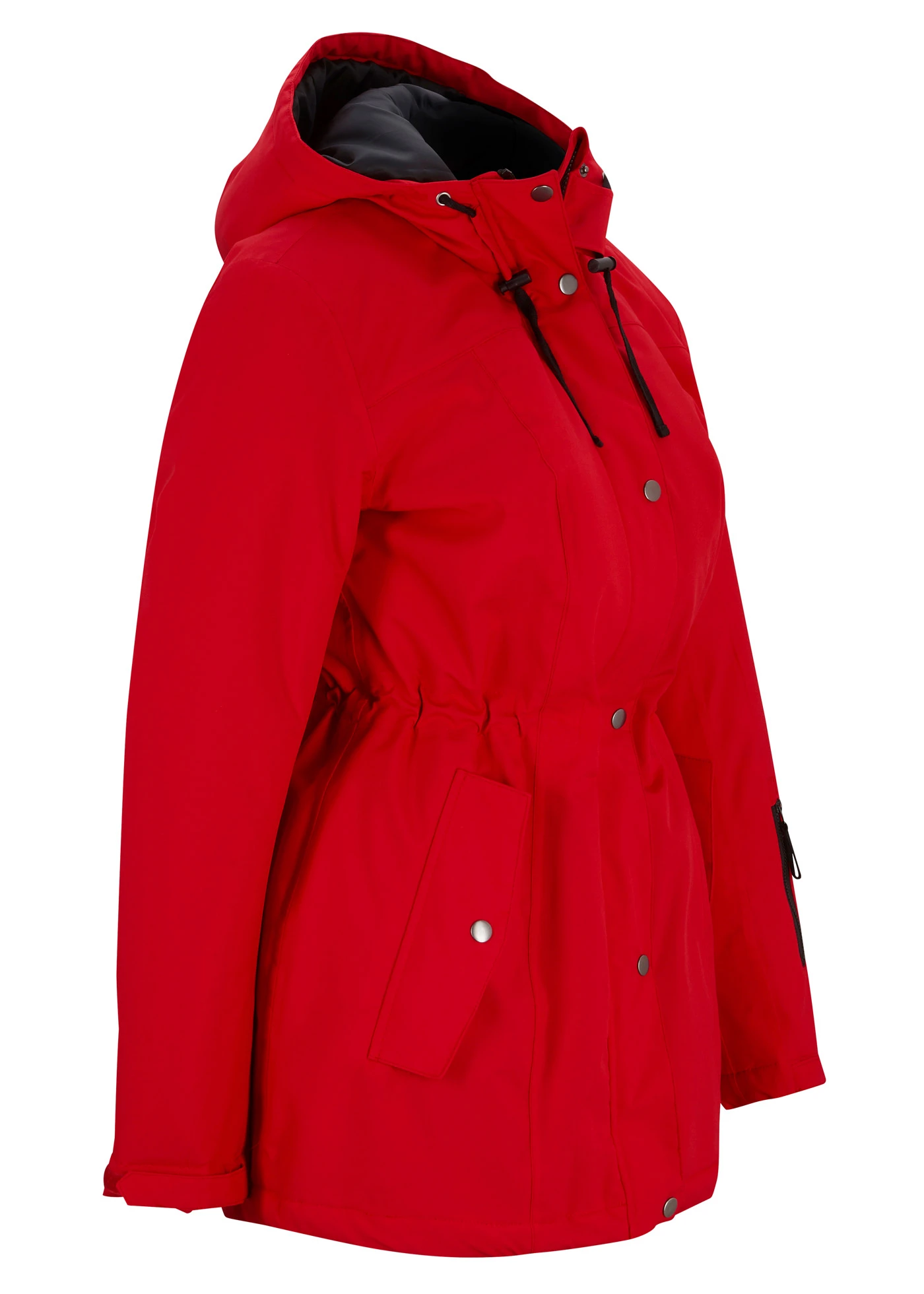 Funkční parka s kapucí, nepromokavá • sytě červená • bonprix obchod