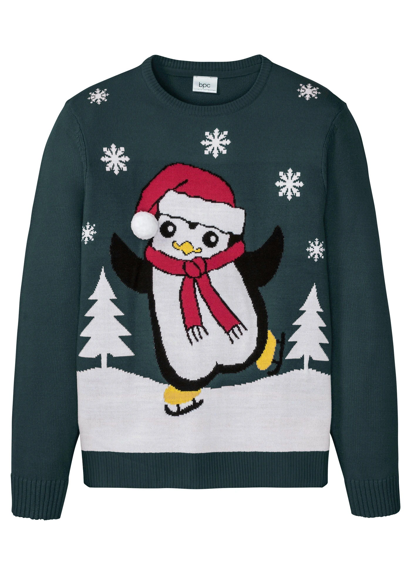 Trui met kerstmotief • diepgroen • bonprix online shop