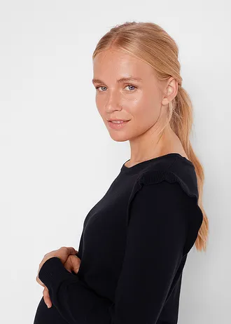 Robe de grossesse en maille douce • noir • Boutique bonprix