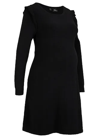 Robe de grossesse en maille douce • noir • Boutique bonprix