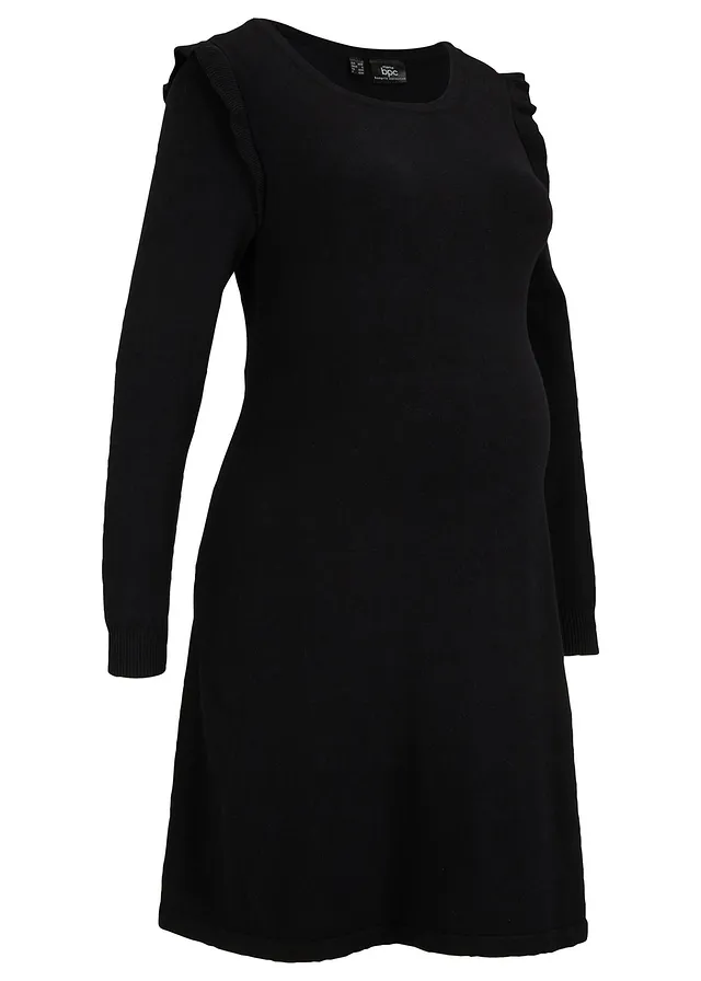 Robe de grossesse en maille douce • noir • Boutique bonprix