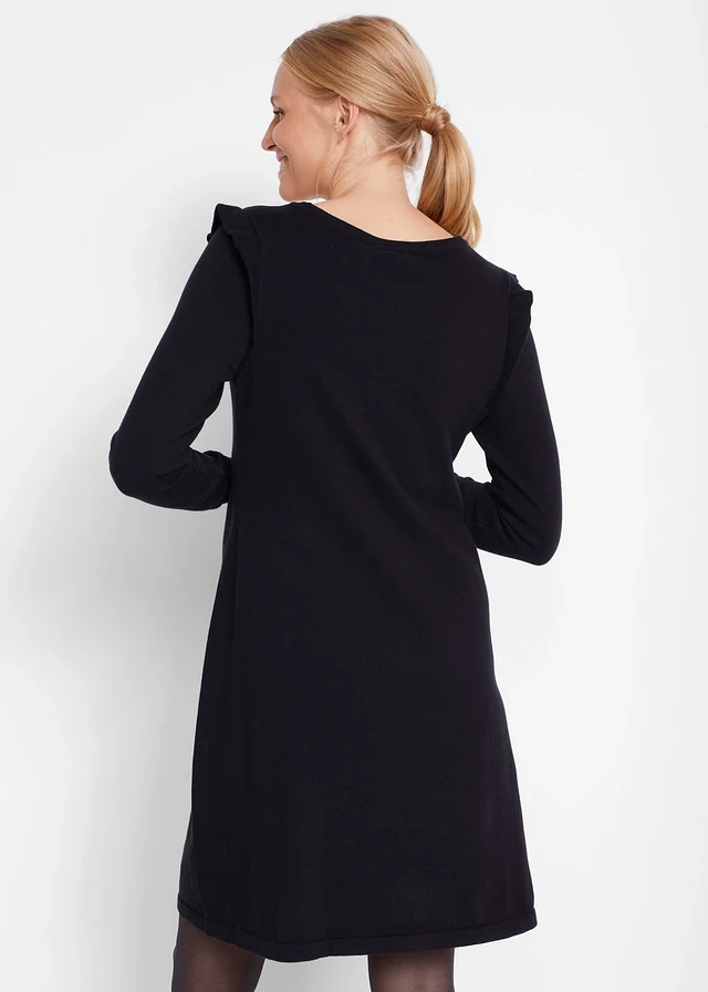 Robe de grossesse en maille douce, Couleur: noir