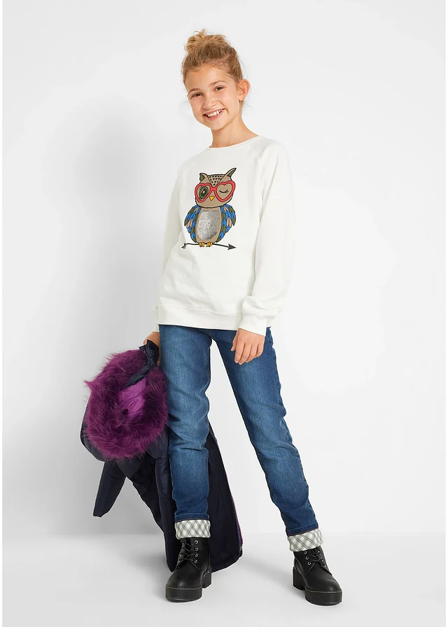 Meisjes thermojeans met flanellen voering • blue stone • product-page.page-title-suffix