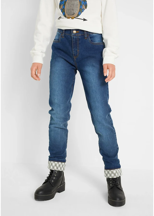 Meisjes thermojeans met flanellen voering • blue stone • product-page.page-title-suffix