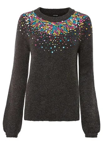 Sweter z kolorowymi cekinami
