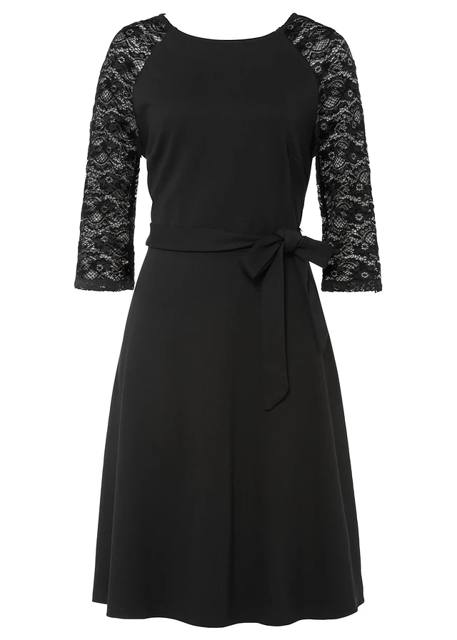 Robe en jersey, Couleur: noir