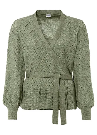 Wikkeltrui met pofmouwen • lichtgroen • bonprix online shop