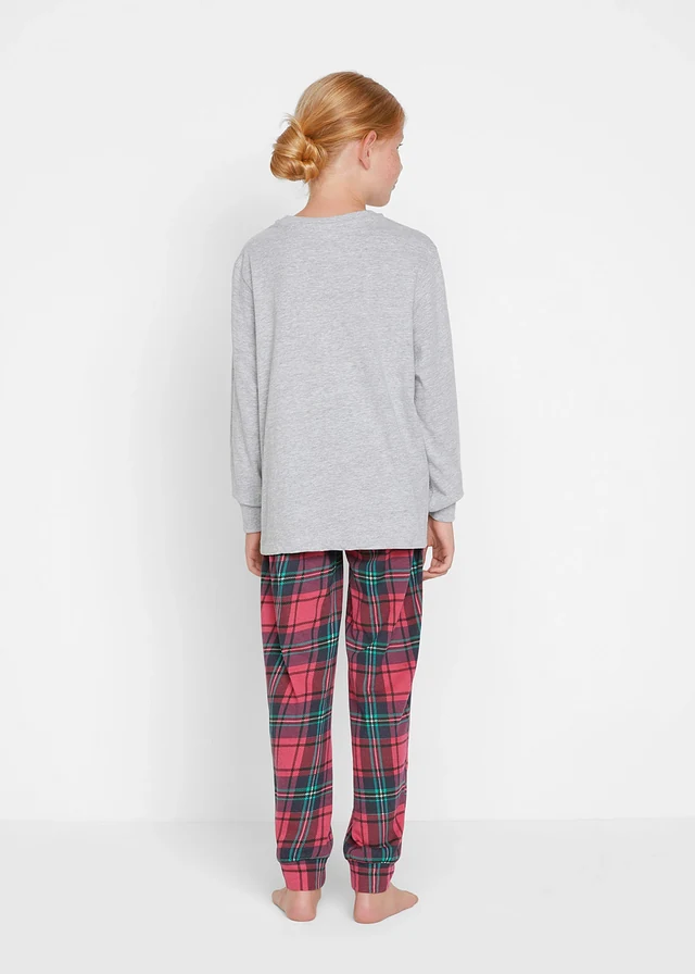 Pyjama en coton doux (ens. 2 pces) • gris chiné-rouge-bleu foncé carreaux • product-page.page-title-suffix