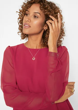 Tunică lungă, mai lungă în spate decât în față • roșu amurg • magazin bonprix
