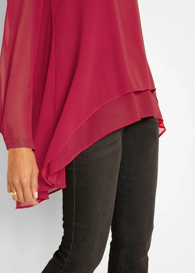 Tunique plus longue derrière • rouge carmin • product-page.page-title-suffix
