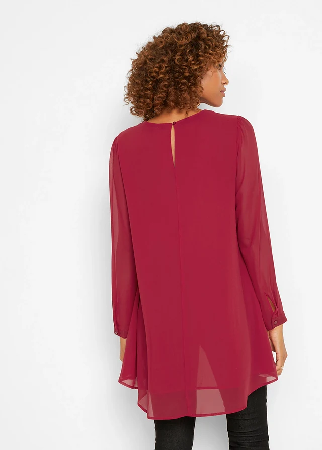 Lange high-low tuniek • avondrood • product-page.page-title-suffix