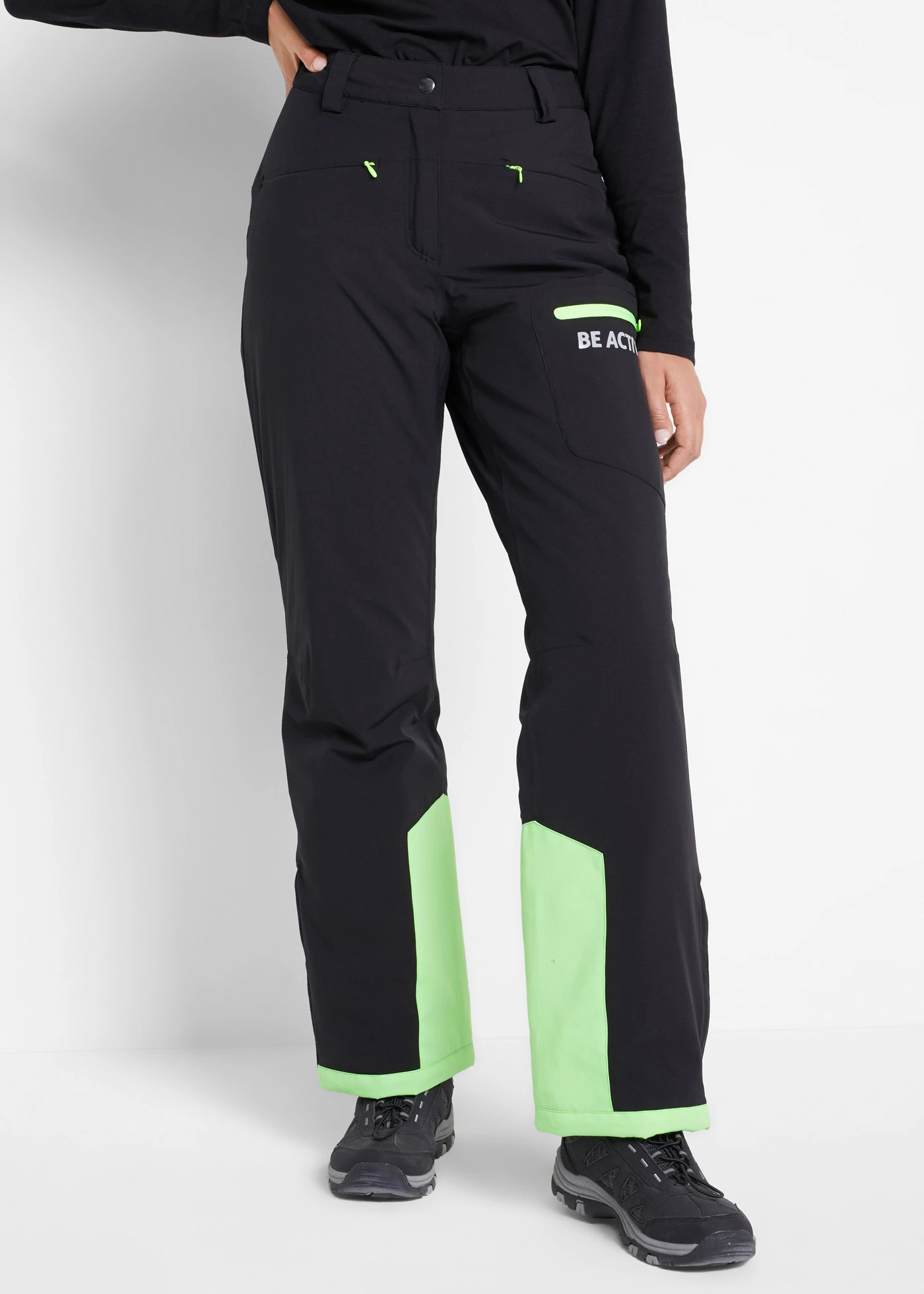 Outdoor thermo skibroek met sneeuwvanger, waterdicht • zwart • bonprix online shop