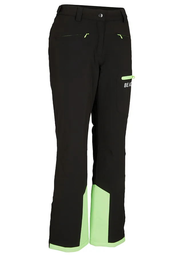 Outdoor thermo skibroek met sneeuwvanger, waterdicht • zwart • bonprix online shop