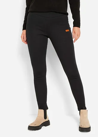 Legging met teddy voering, Kleur: zwart