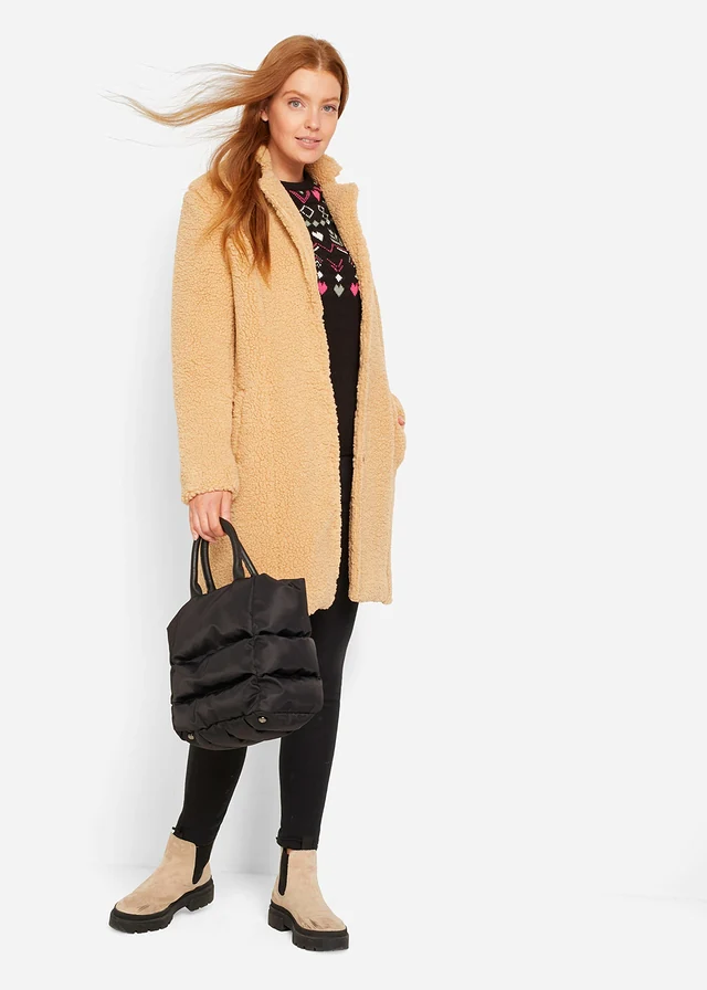 Legging chaud avec doublure peluche, Couleur: noir