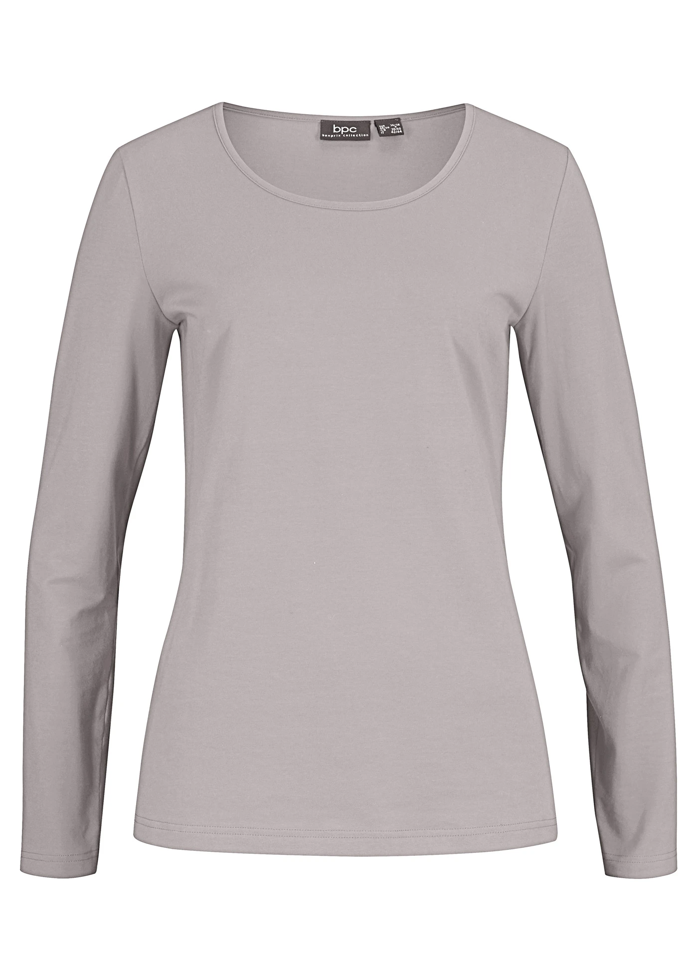 Tričko s dlouhým rukávem (2 ks v balení) • granátově červená + světle šedý melír • bonprix obchod