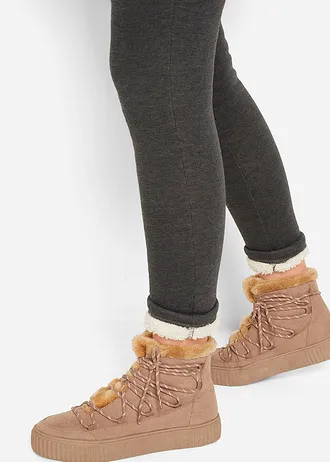 Thermolegging met teddy voering • antraciet gemêleerd • bonprix online shop