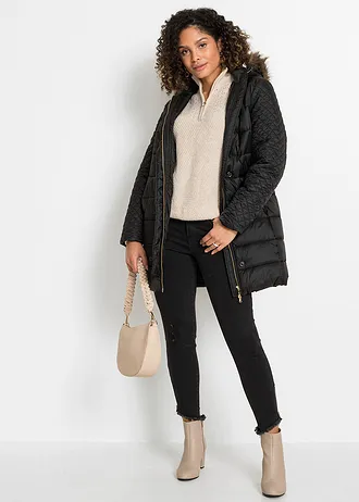 Schipperstrui met ajourpatroon, Kleur: sand