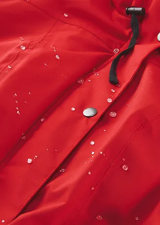 Funkční parka s kapucí, nepromokavá • sytě červená • bonprix obchod