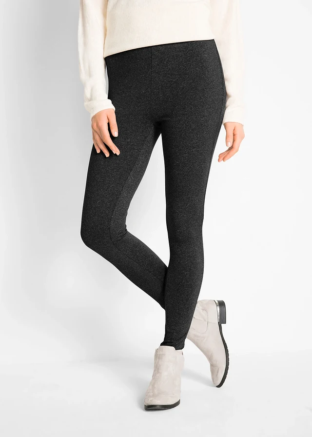 Thermo legging met comfortband, Kleur: zwart