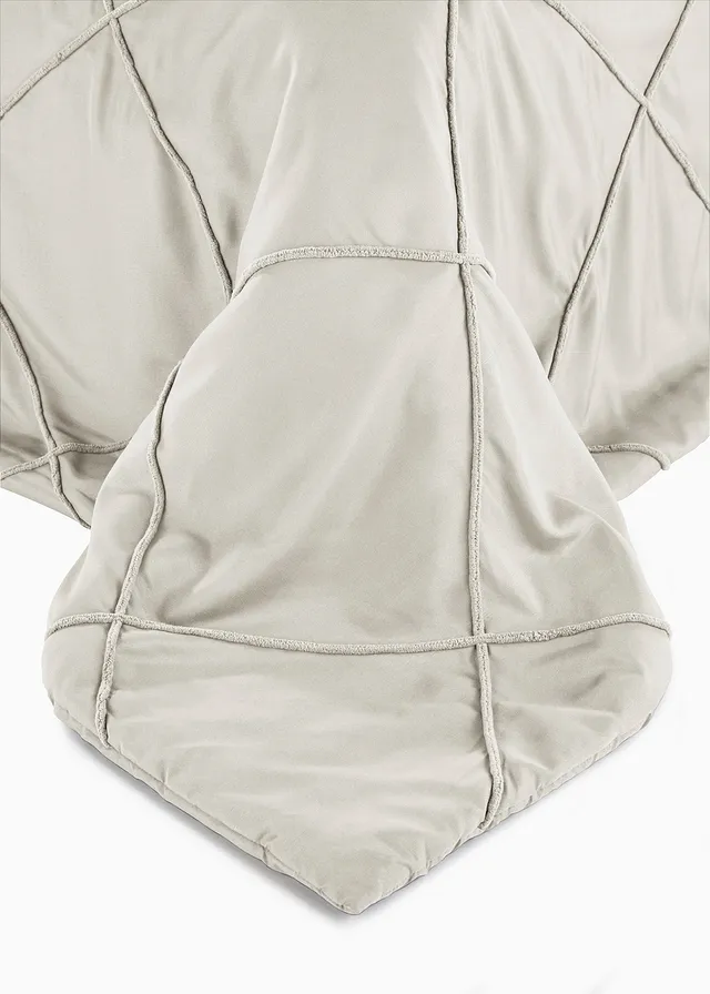 Sprei met ruiten, Kleur: beige
