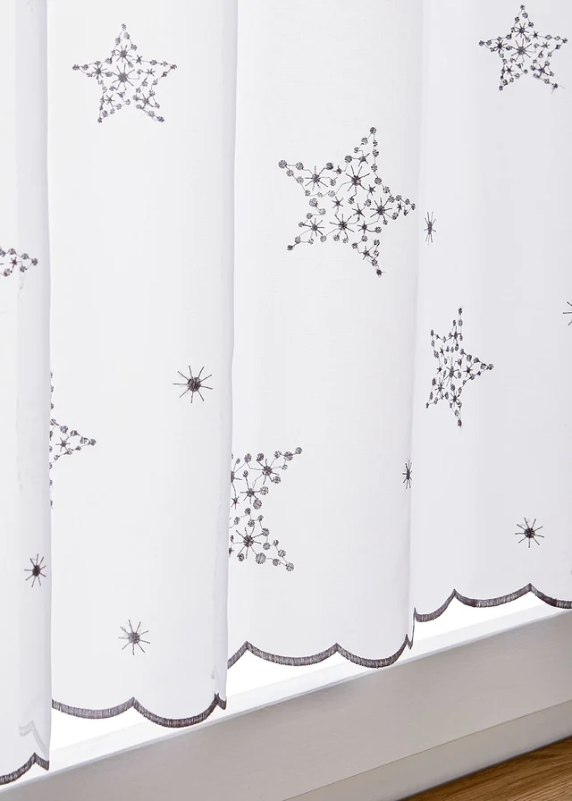 Brise-bise avec broderie • blanc/argenté • product-page.page-title-suffix