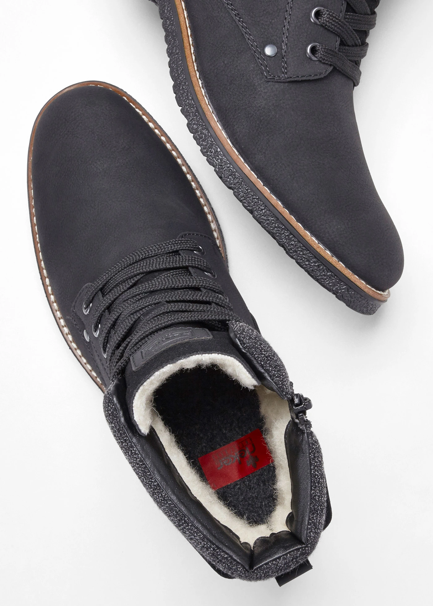 Šněrovací kotníková obuv značky Rieker • černá • bonprix obchod