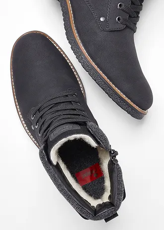 Šněrovací kotníková obuv značky Rieker, barva: černá