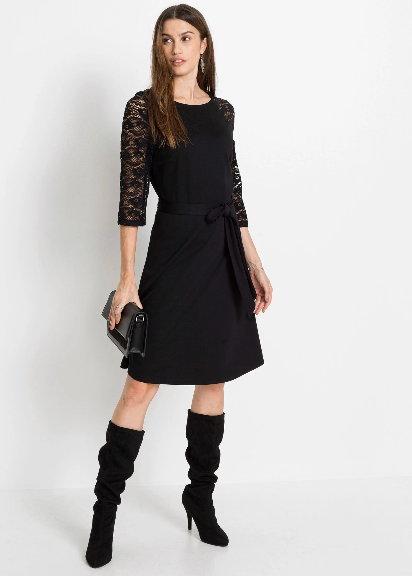 Žerzejové šaty • černá • bonprix obchod