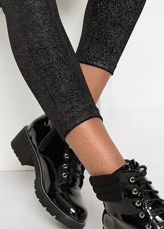 Legging scintillant en velours • noir/argenté • Boutique bonprix