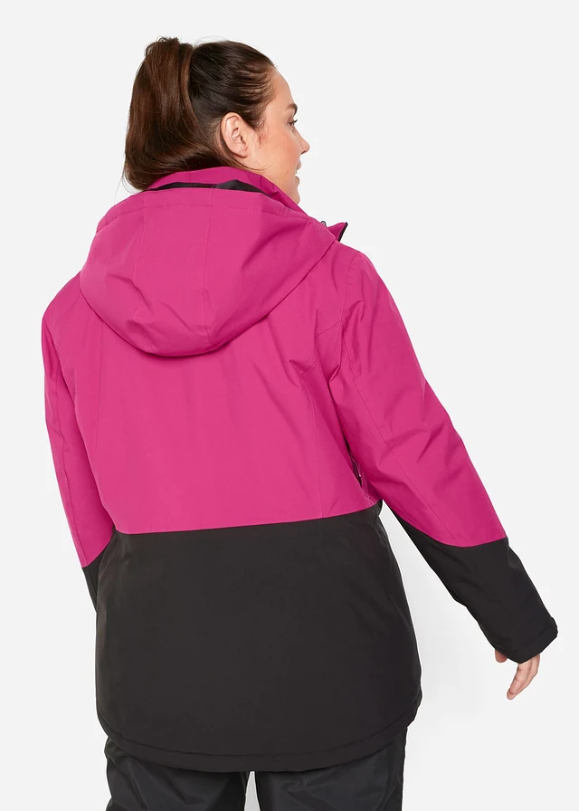 Outdoor jas van gerecycled polyester, Kleur: magnoliapink - zwart