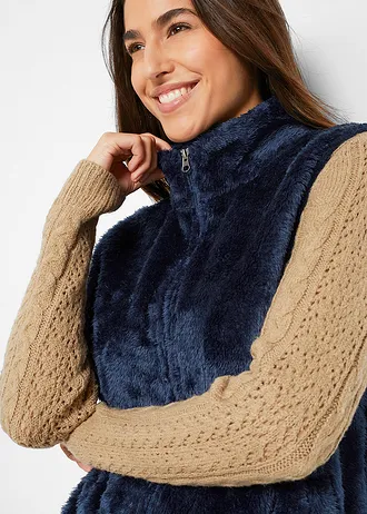 Teddy fleece bodywarmer • middernachtblauw • bonprix online shop