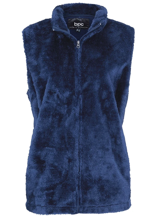 Gilet sans manches fourrure polaire • bleu nuit • product-page.page-title-suffix