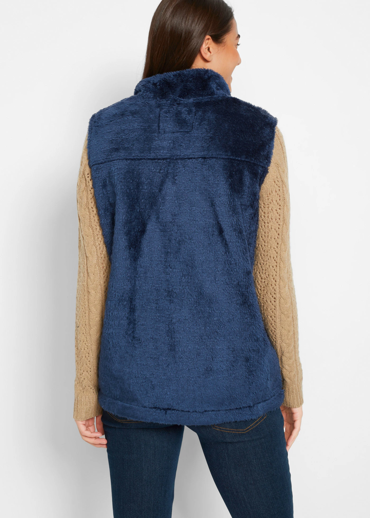 Gilet sans manches fourrure polaire • bleu nuit • product-page.page-title-suffix