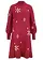Robe en maille avec flocons de neige, Couleur: rouge vermillon