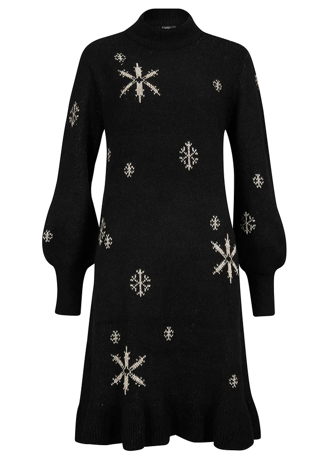 Robe en maille avec flocons de neige