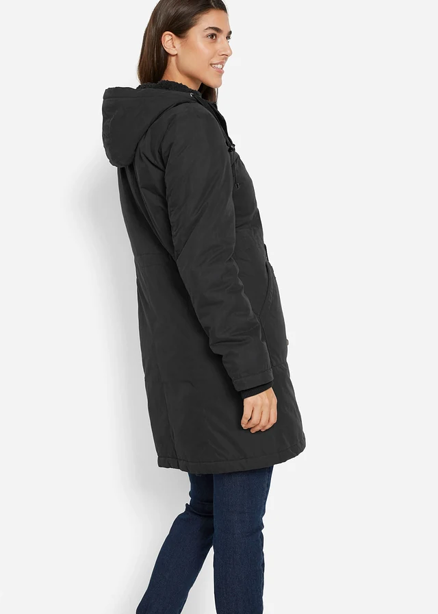 Parka doublée, Couleur: noir