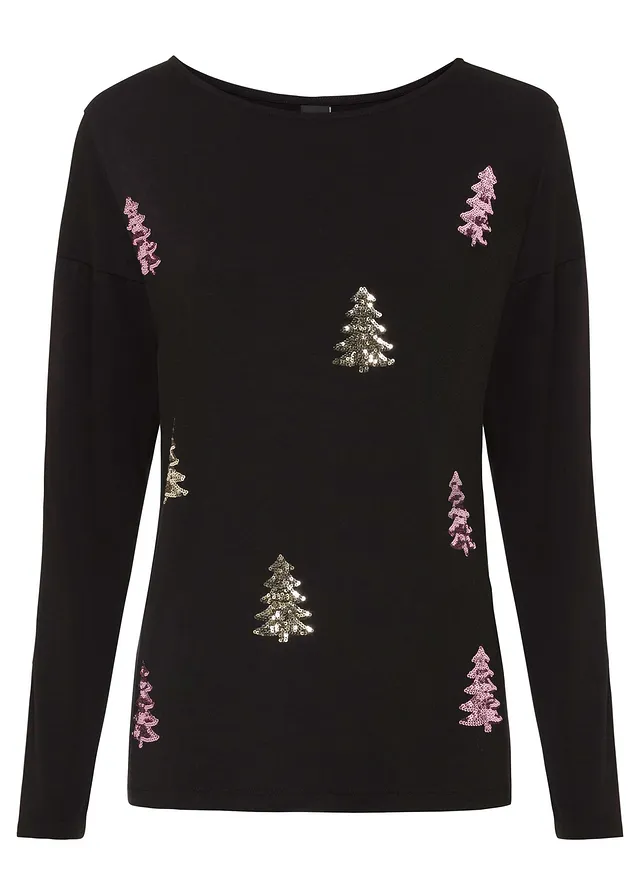 T-shirt en viscose fluide • noir • Boutique bonprix