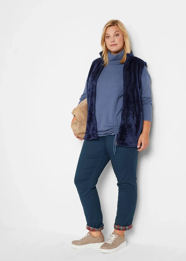 Pantalon thermo chino, Couleur: bleu foncé