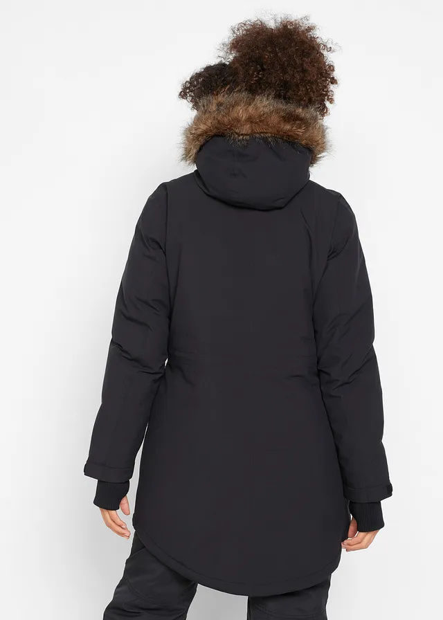Parka imperméable et rembourrée, Couleur: noir