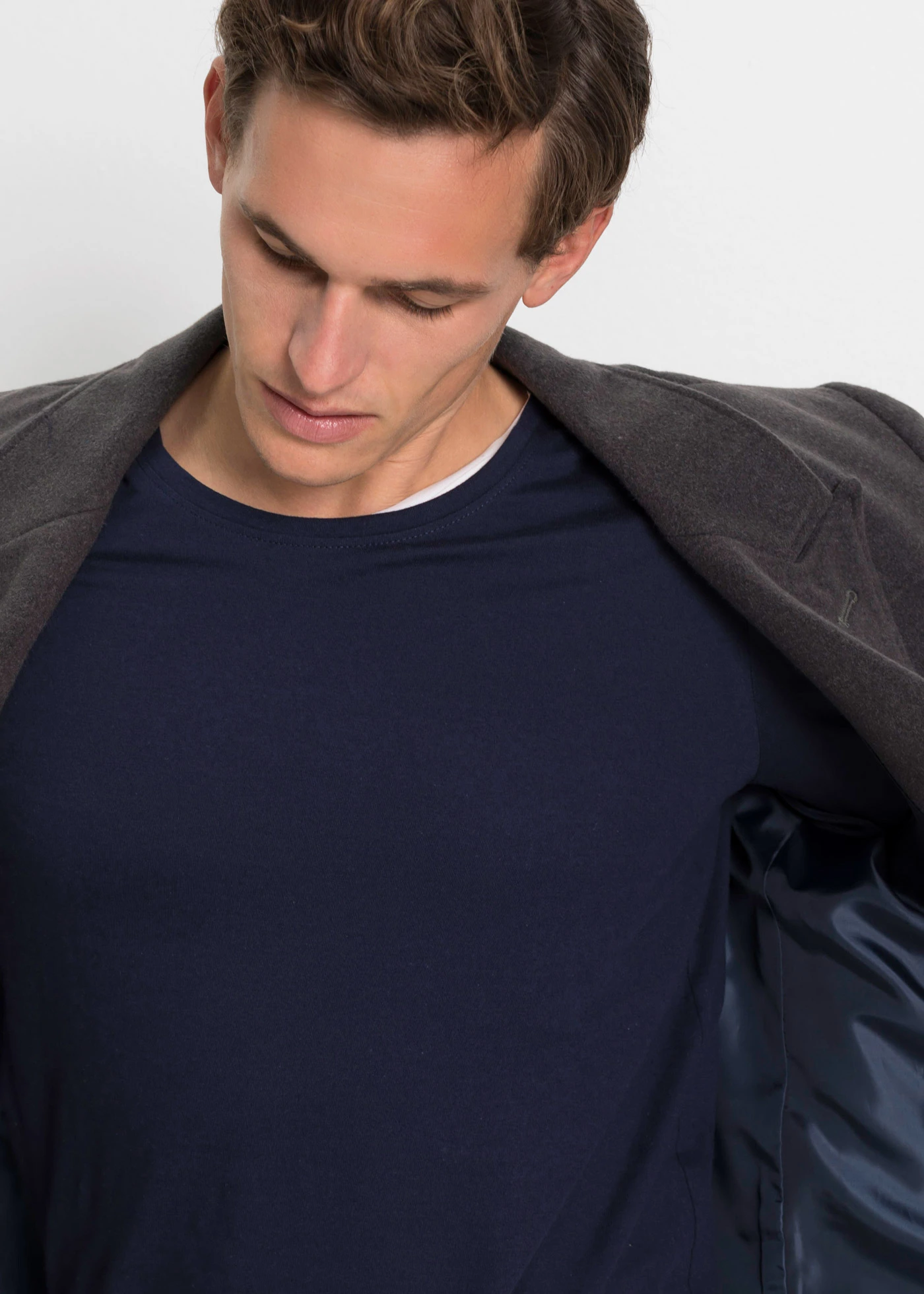 Tričko s dlouhým rukávem (3 ks v balení) • tmavě modrá + bílá + černá • bonprix obchod