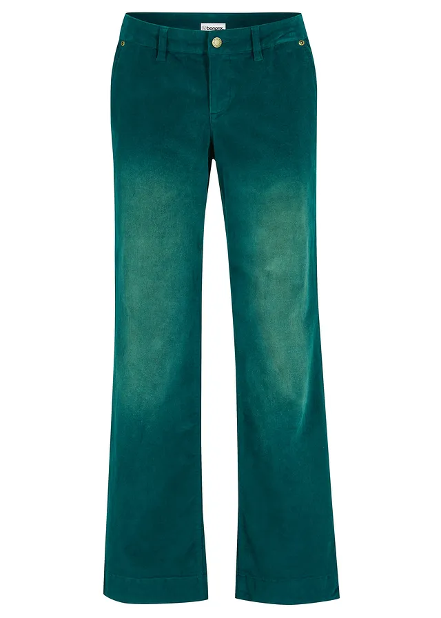 Stretch corduroy broek, wijd