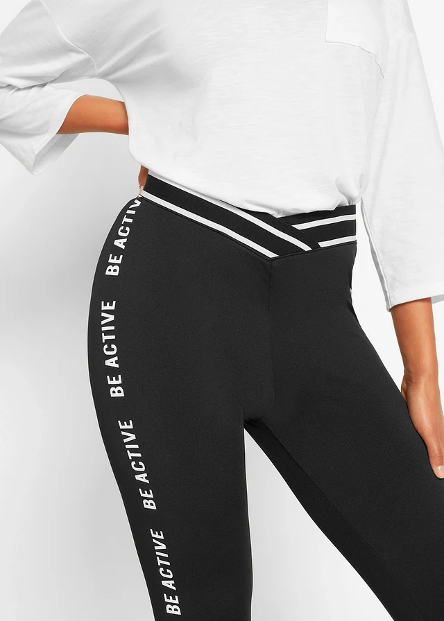 Sneldrogende 7/8 legging • zwart met print • product-page.page-title-suffix