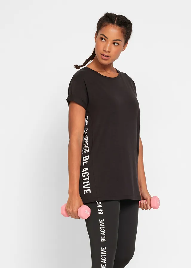 Sport T-shirt • zwart met print • bonprix online shop