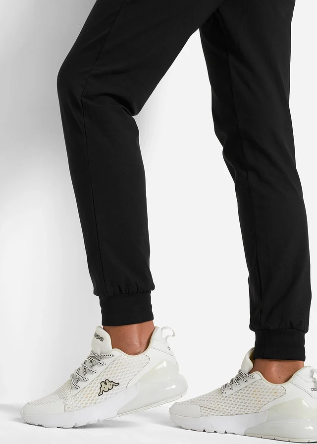 Joggingbroek van katoen met print, loose fit • zwart-wit met print • product-page.page-title-suffix